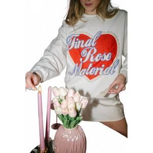 NEW MADLEY final rose material sweatshirt in white